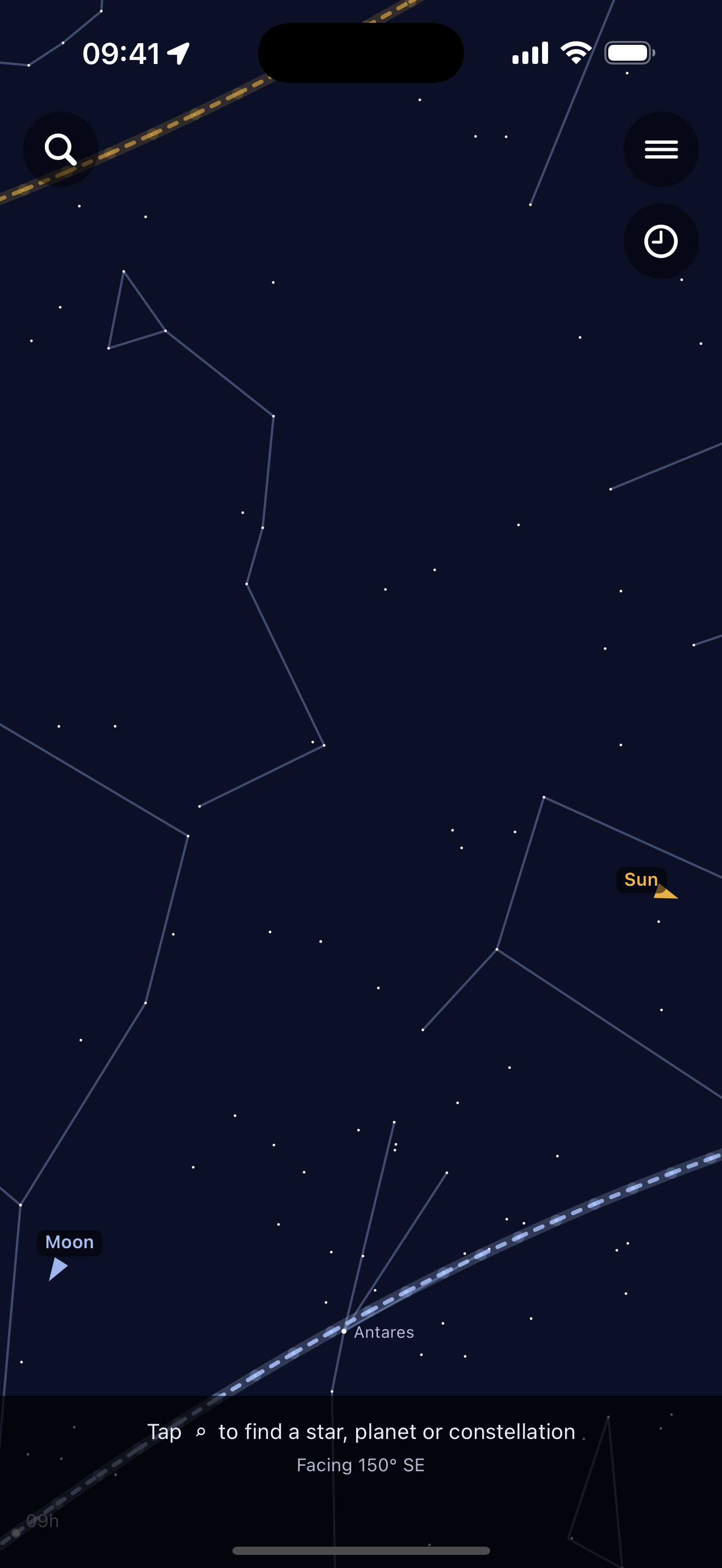 Live AR sky overlay