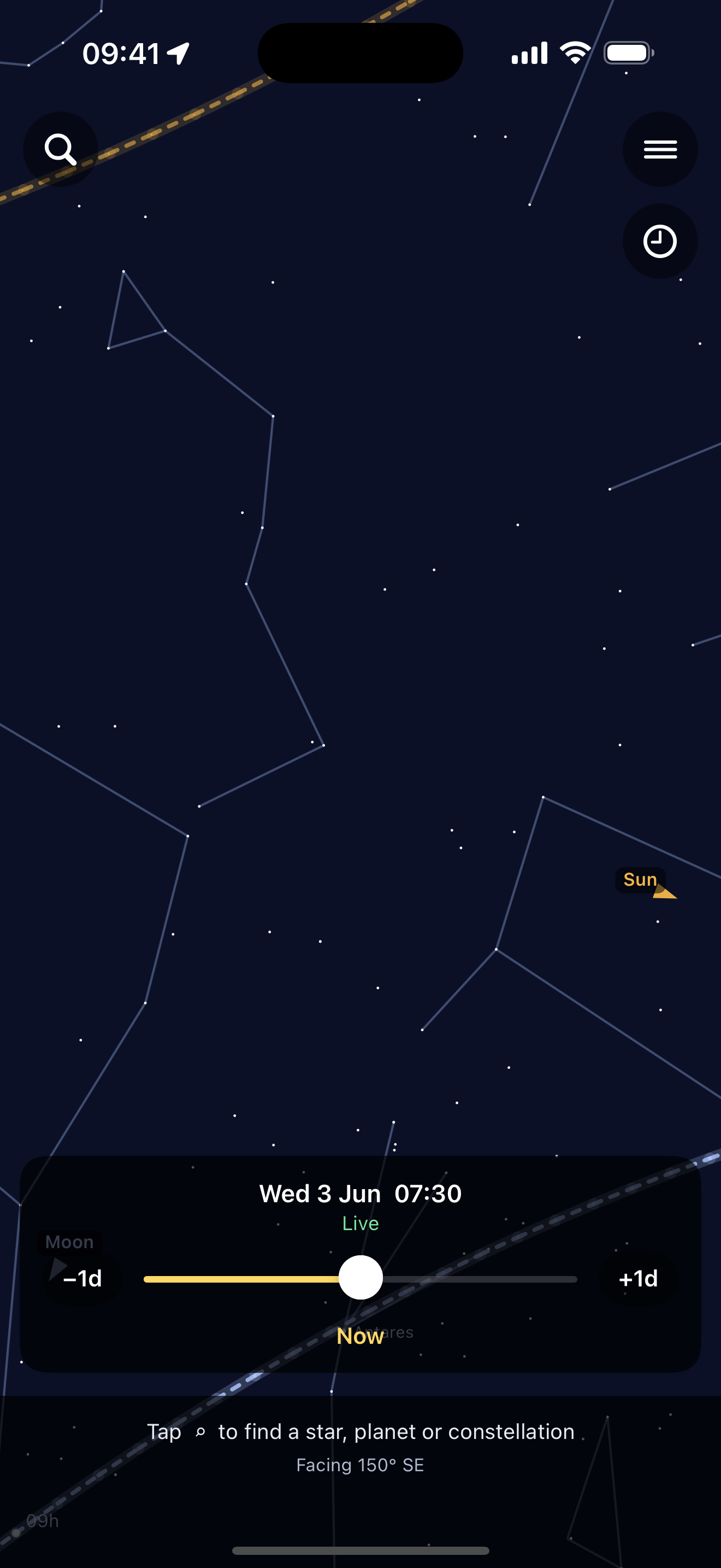Time-travel slider